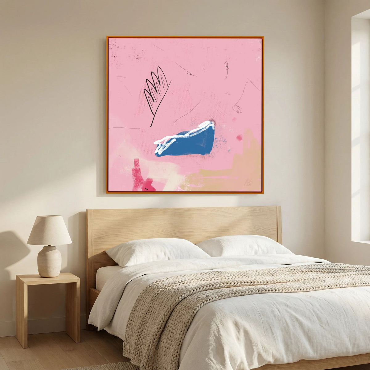 Canvas Print: "Kiss You Everywhere" (Colored Frame)
