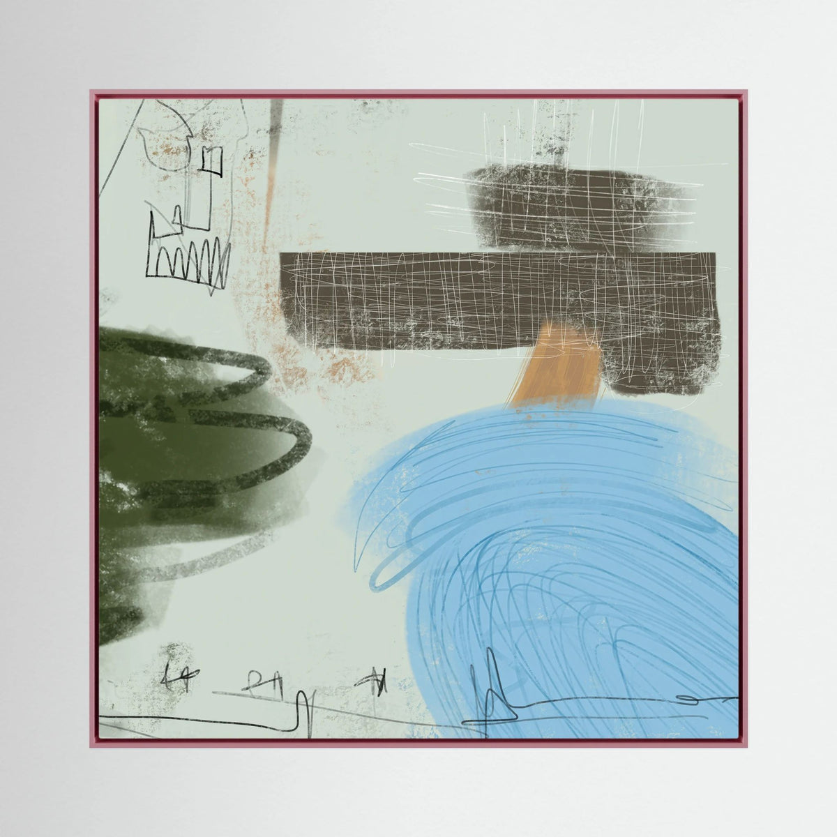Canvas Print: "Daydreams" (Colored Frame)