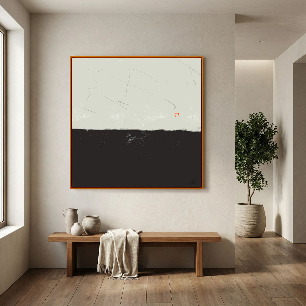 Canvas Print: "Easy but beatiful" (Colored Frame)