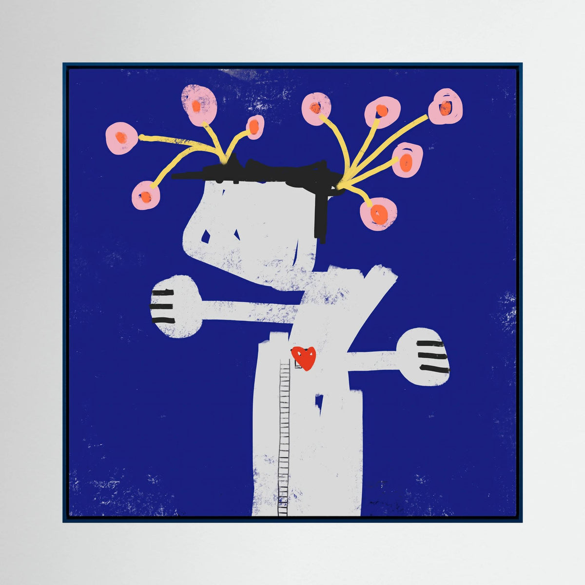 Canvas Print: "What We Water Grows" (Colored Frame)