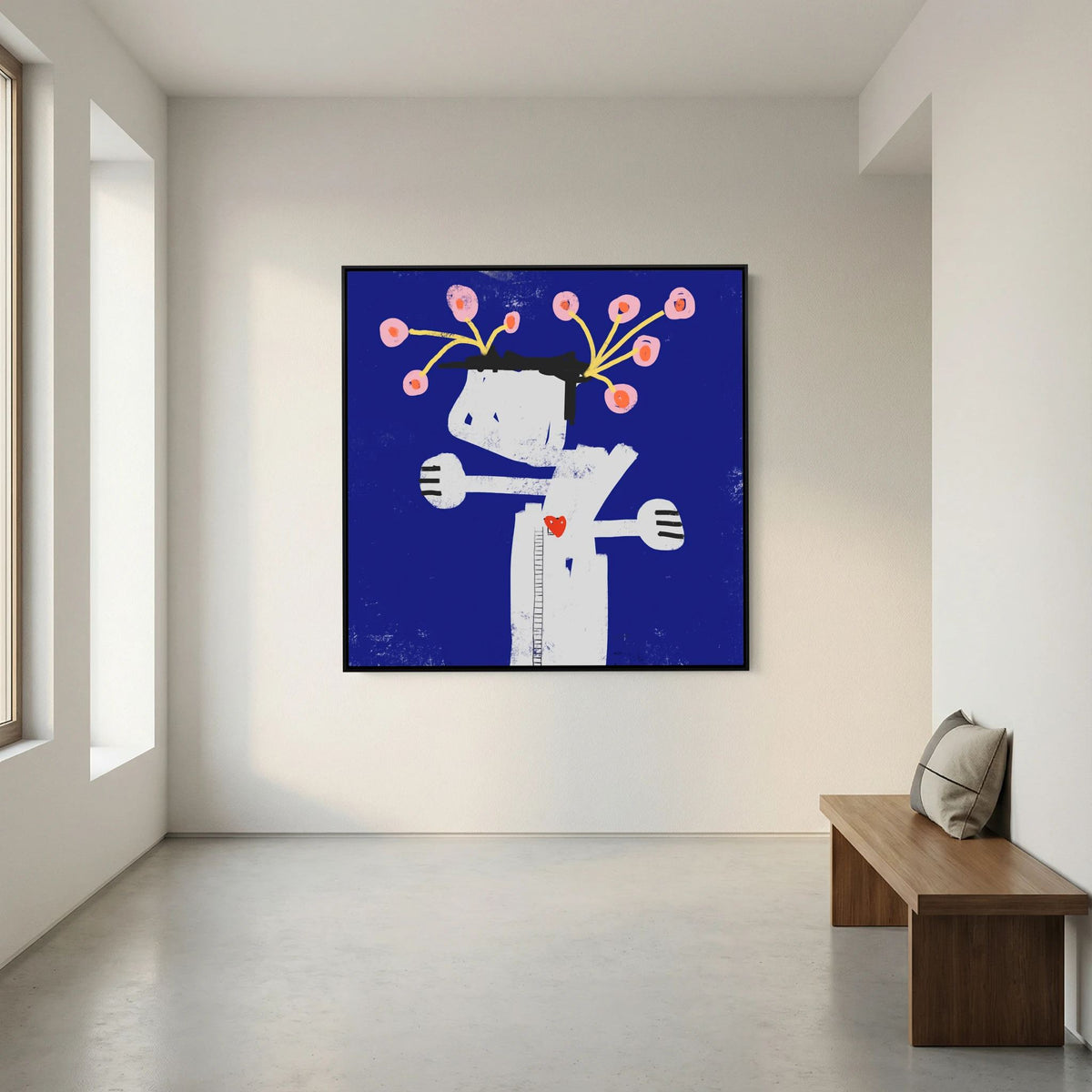 Canvas Print: "What We Water Grows" (Colored Frame)