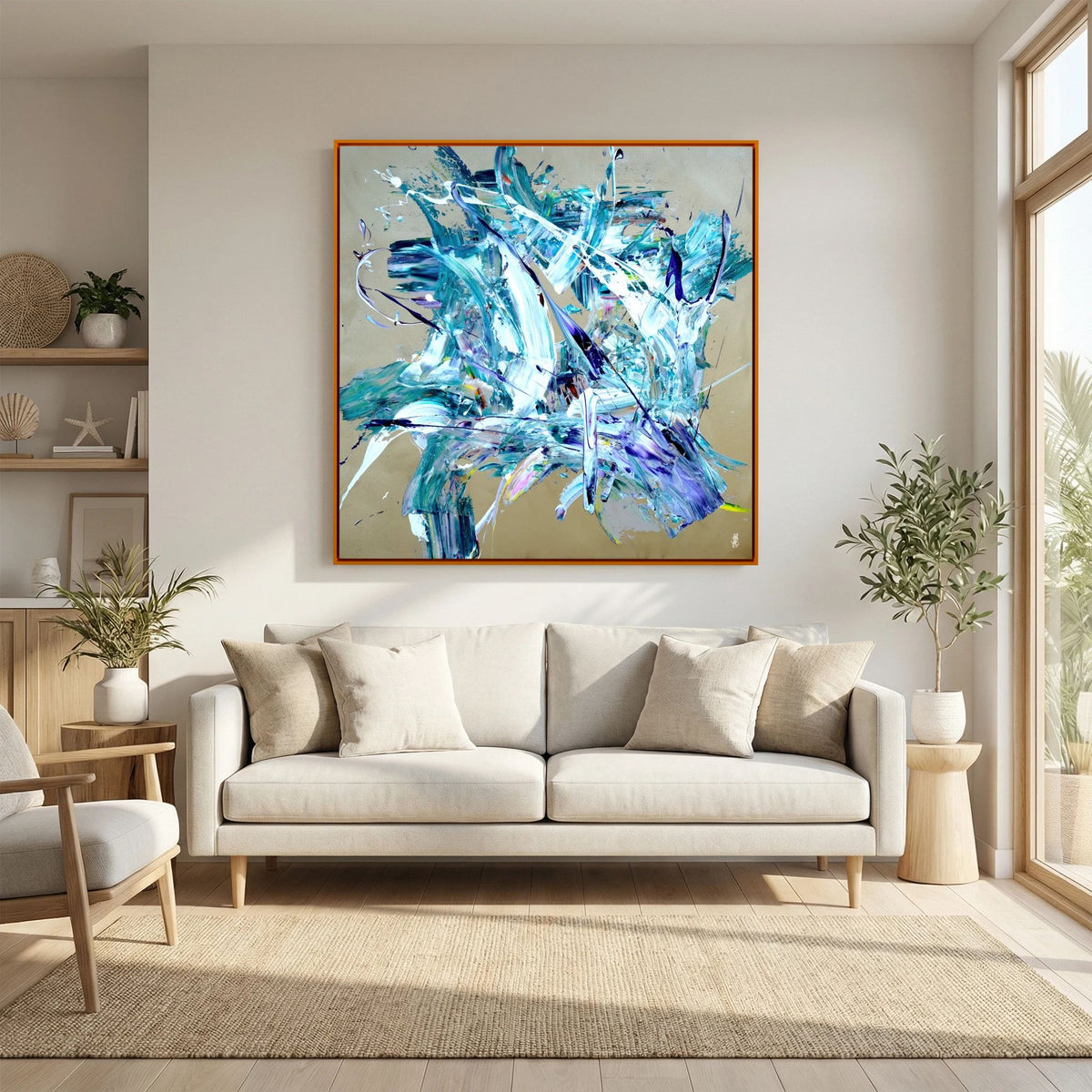 Canvas Print: "Less Is More #23" (Colored Frame)