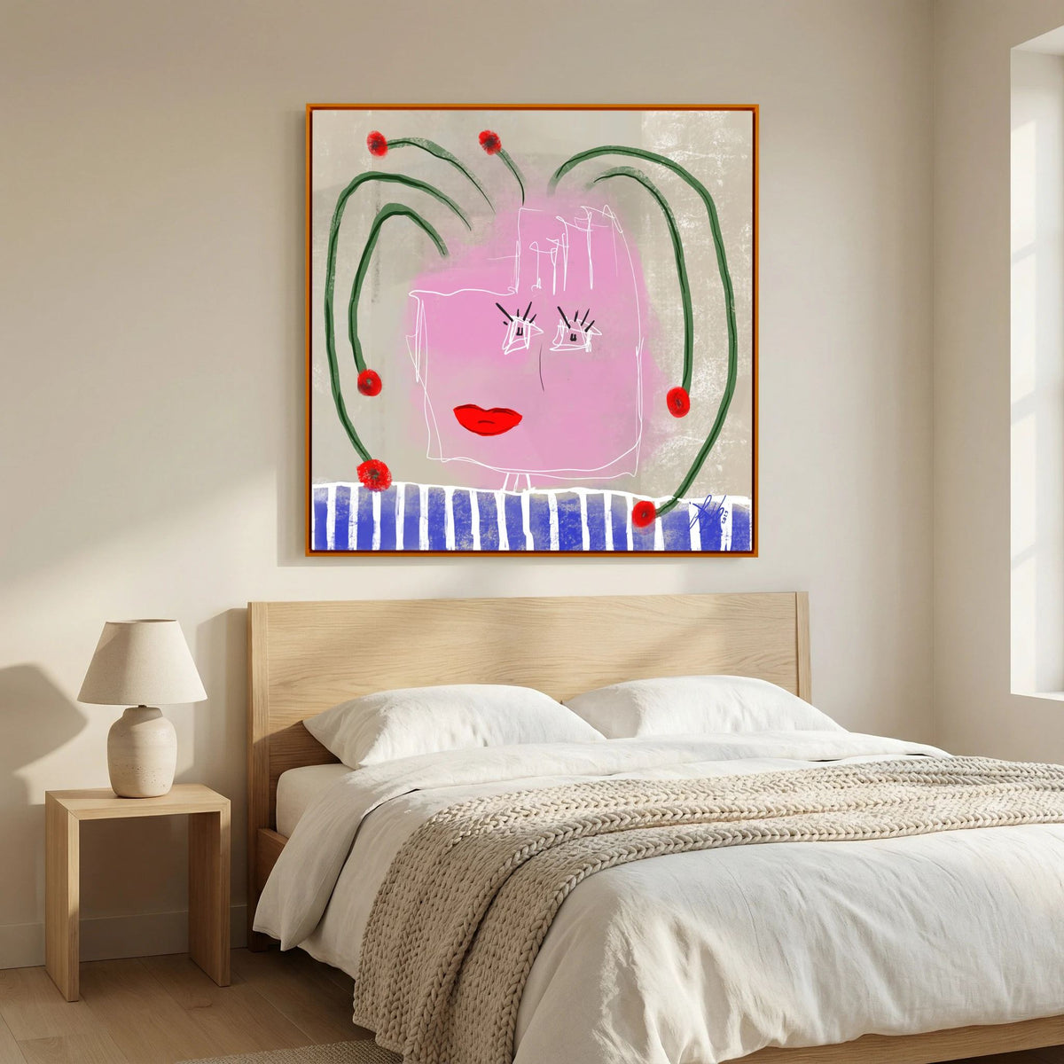 Canvas Print: "Help My Thoughts" (Colored Frame)