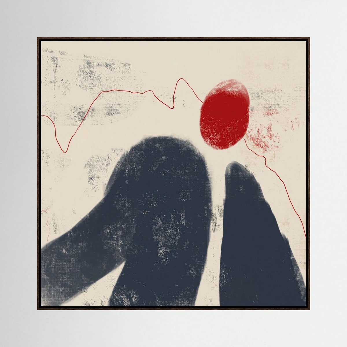 Canvas Print: "Fading Shadow" (Colored Frame)