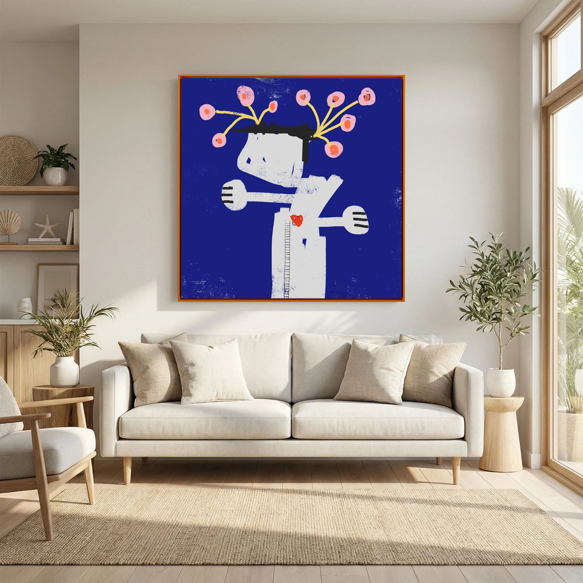 Canvas Print: "What We Water Grows" (Colored Frame)