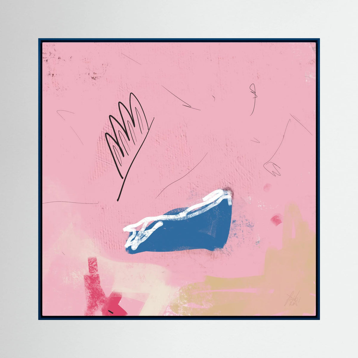 Canvas Print: "Kiss You Everywhere" (Colored Frame)