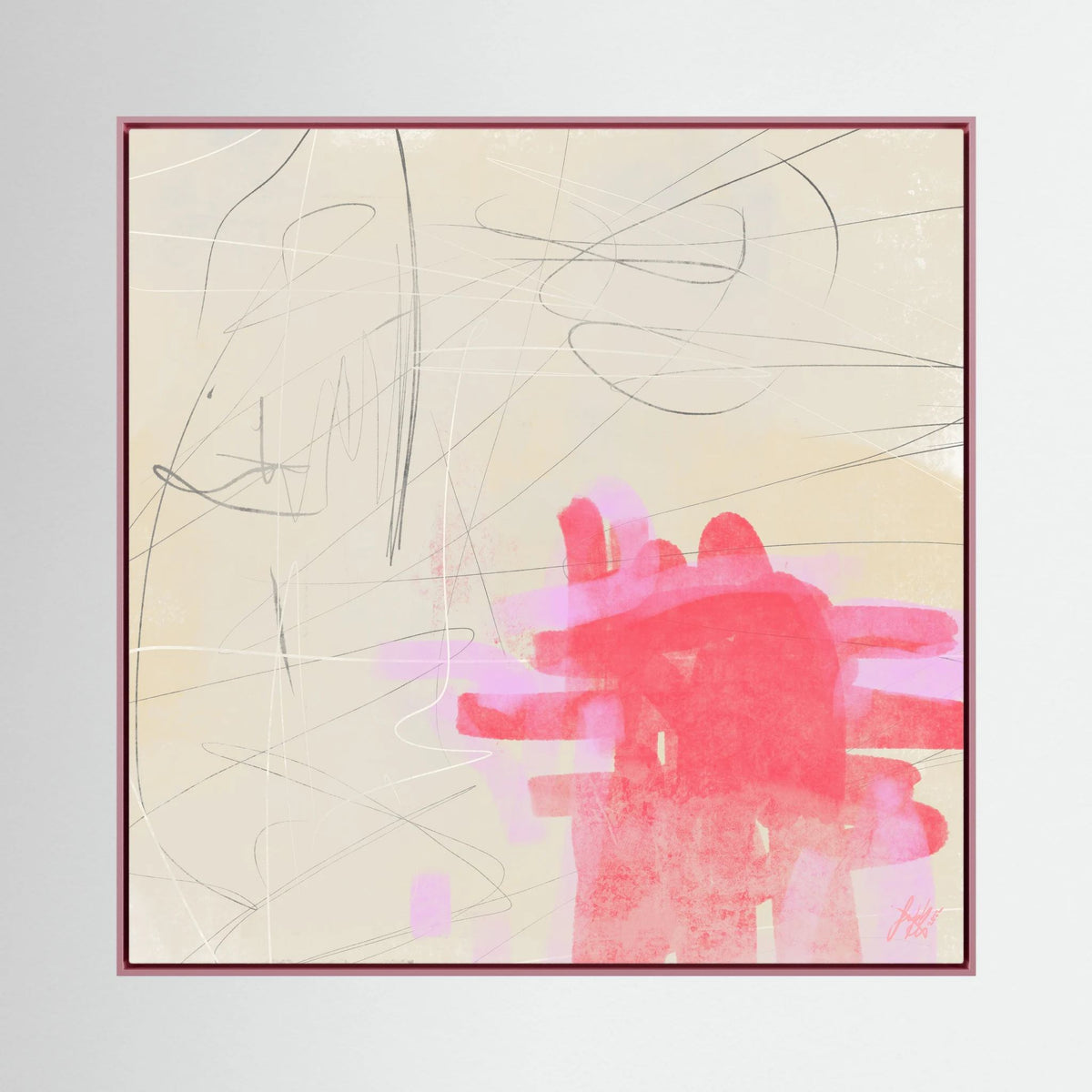 Canvas Print: "Only One Heart" (Colored Frame)