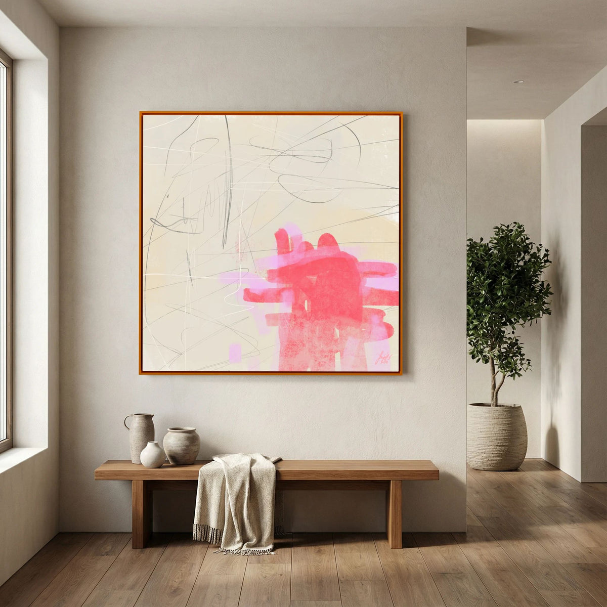 Canvas Print: "Only One Heart" (Colored Frame)