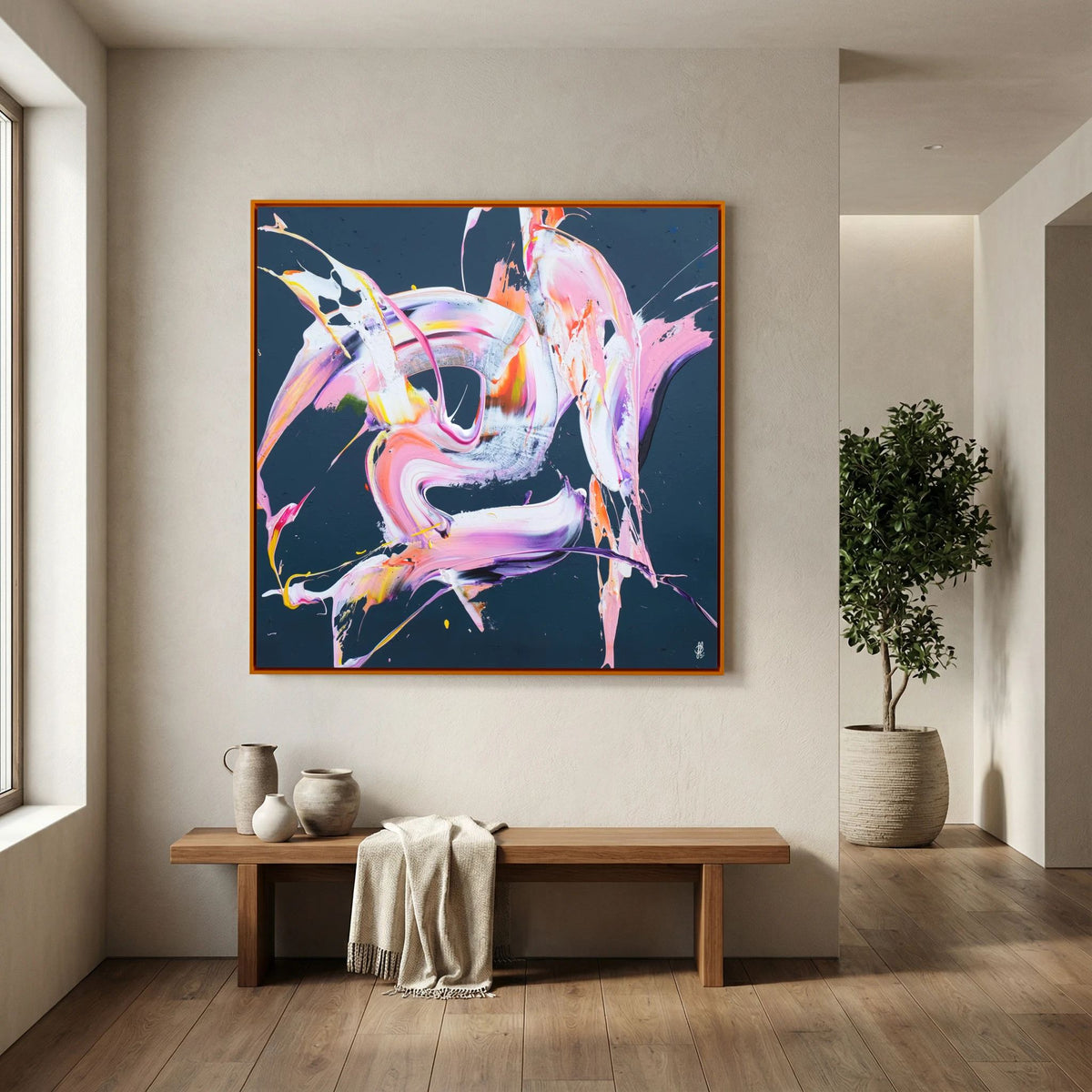 Canvas Print: "Less Is More #14" (Colored Frame)