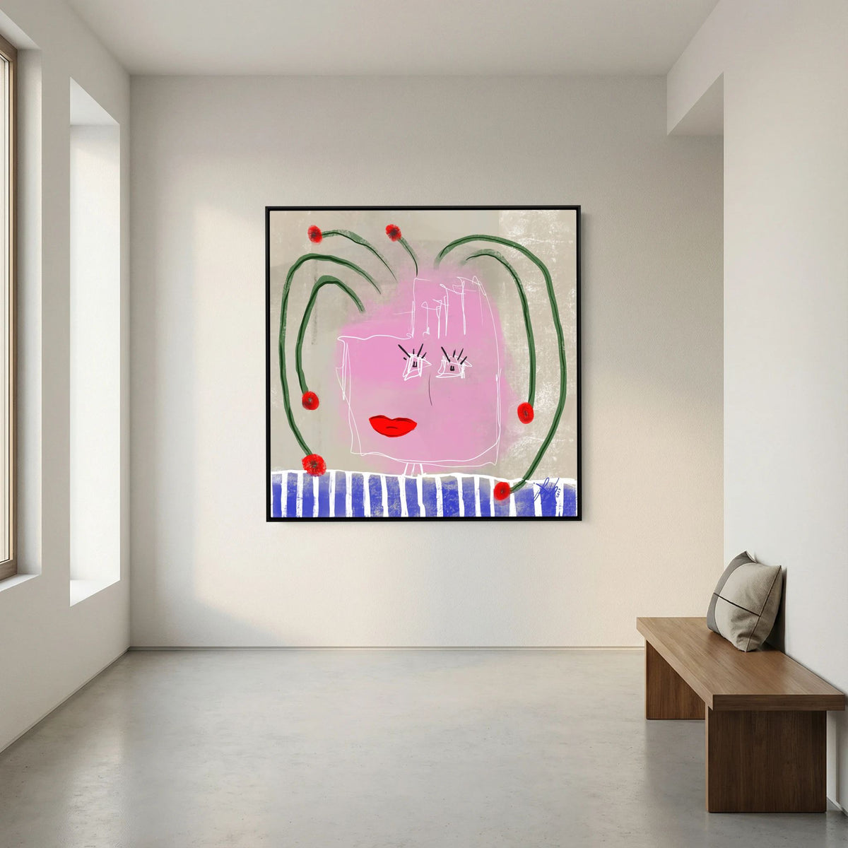 Canvas Print: "Help My Thoughts" (Colored Frame)