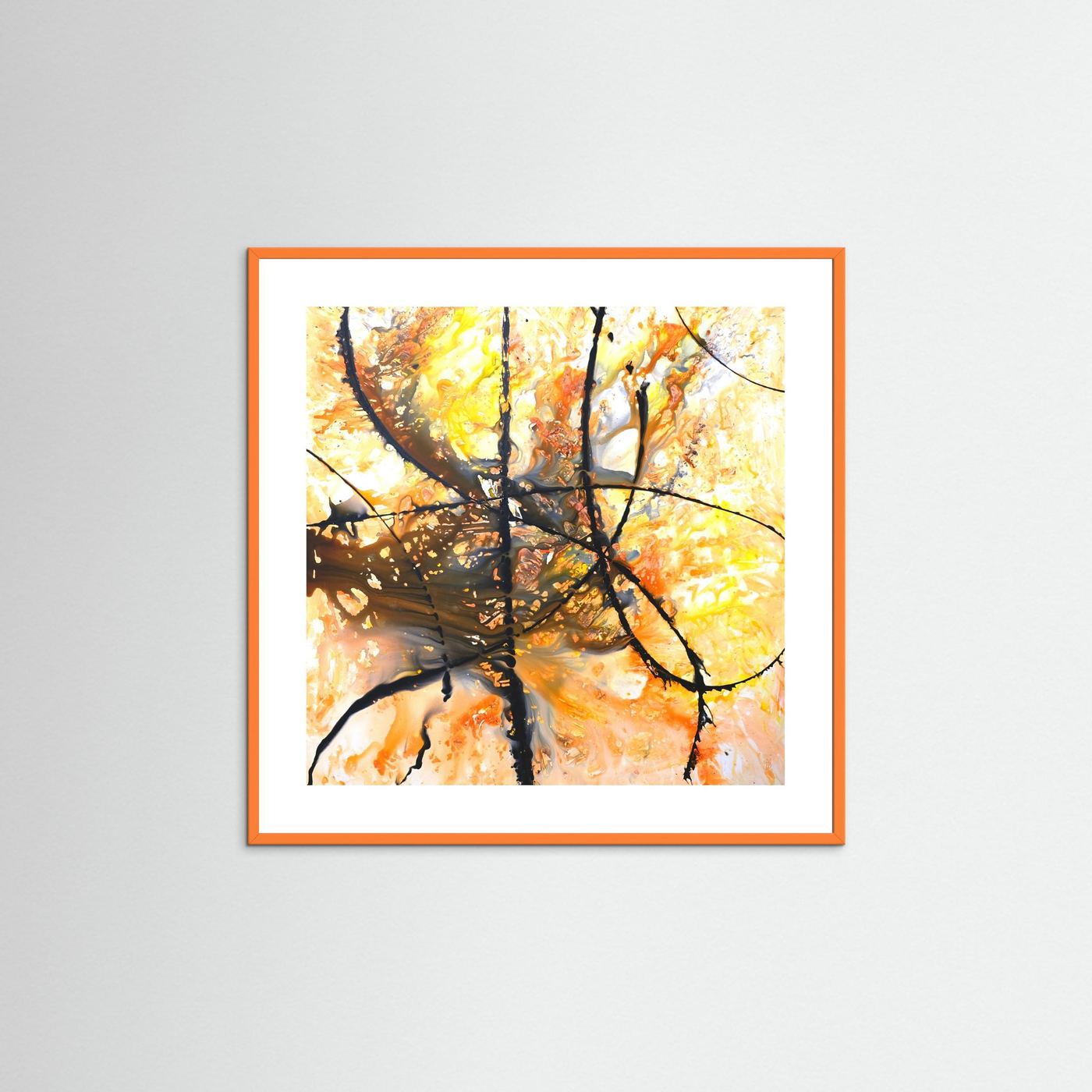Paper Print: "Orange Octopus"
