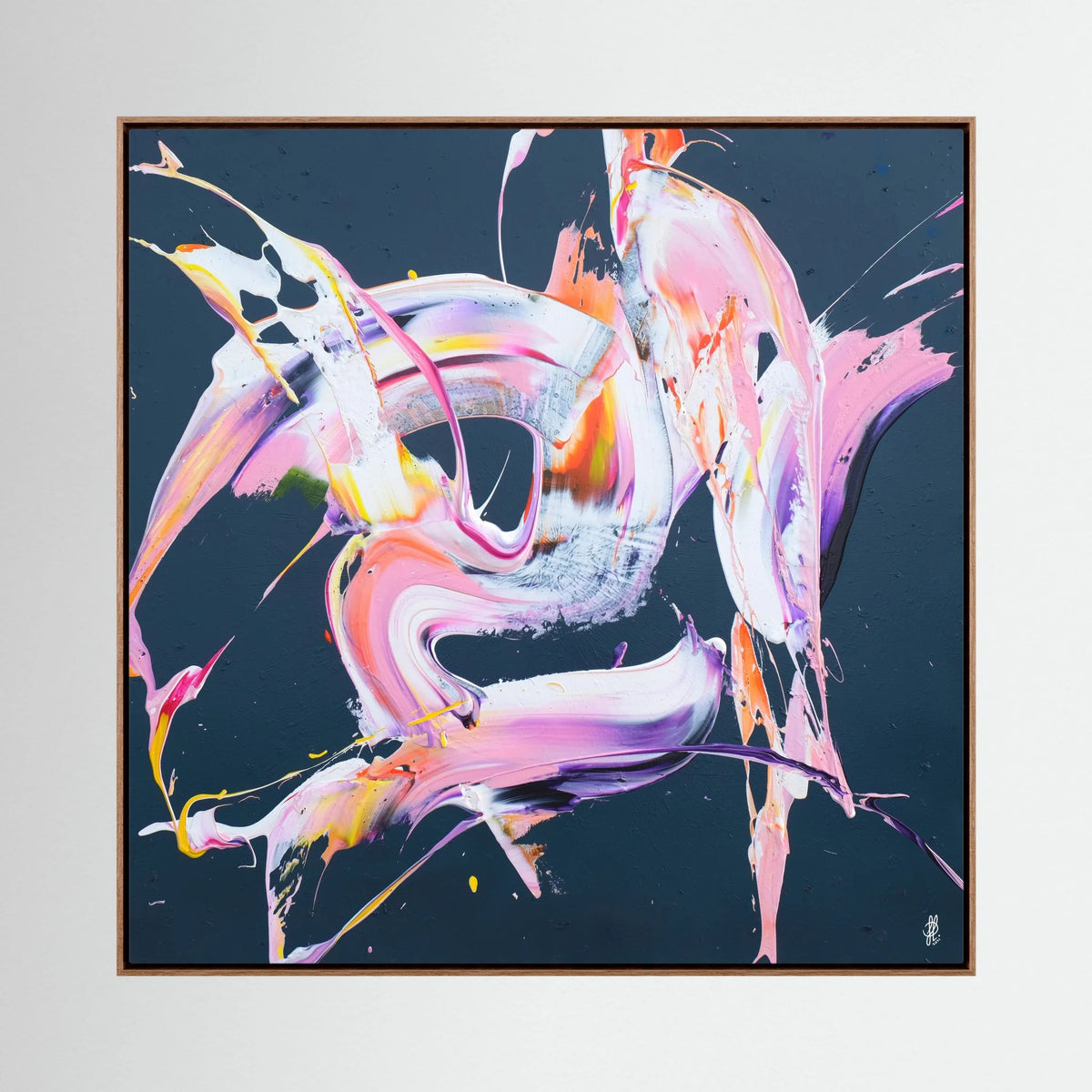 Canvas Print: "Less Is More #14" (Colored Frame)