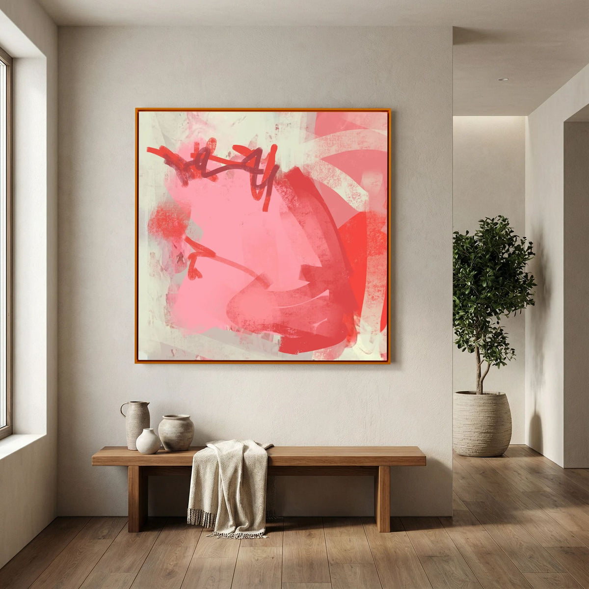 Canvas Print: "Heartbeat" (Colored Frame)