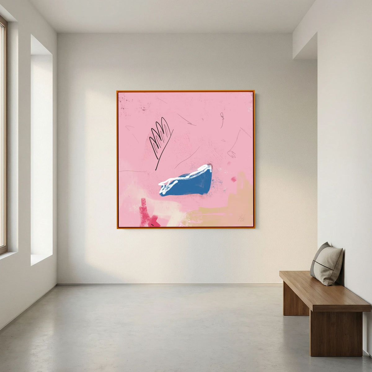 Canvas Print: "Kiss You Everywhere" (Colored Frame)