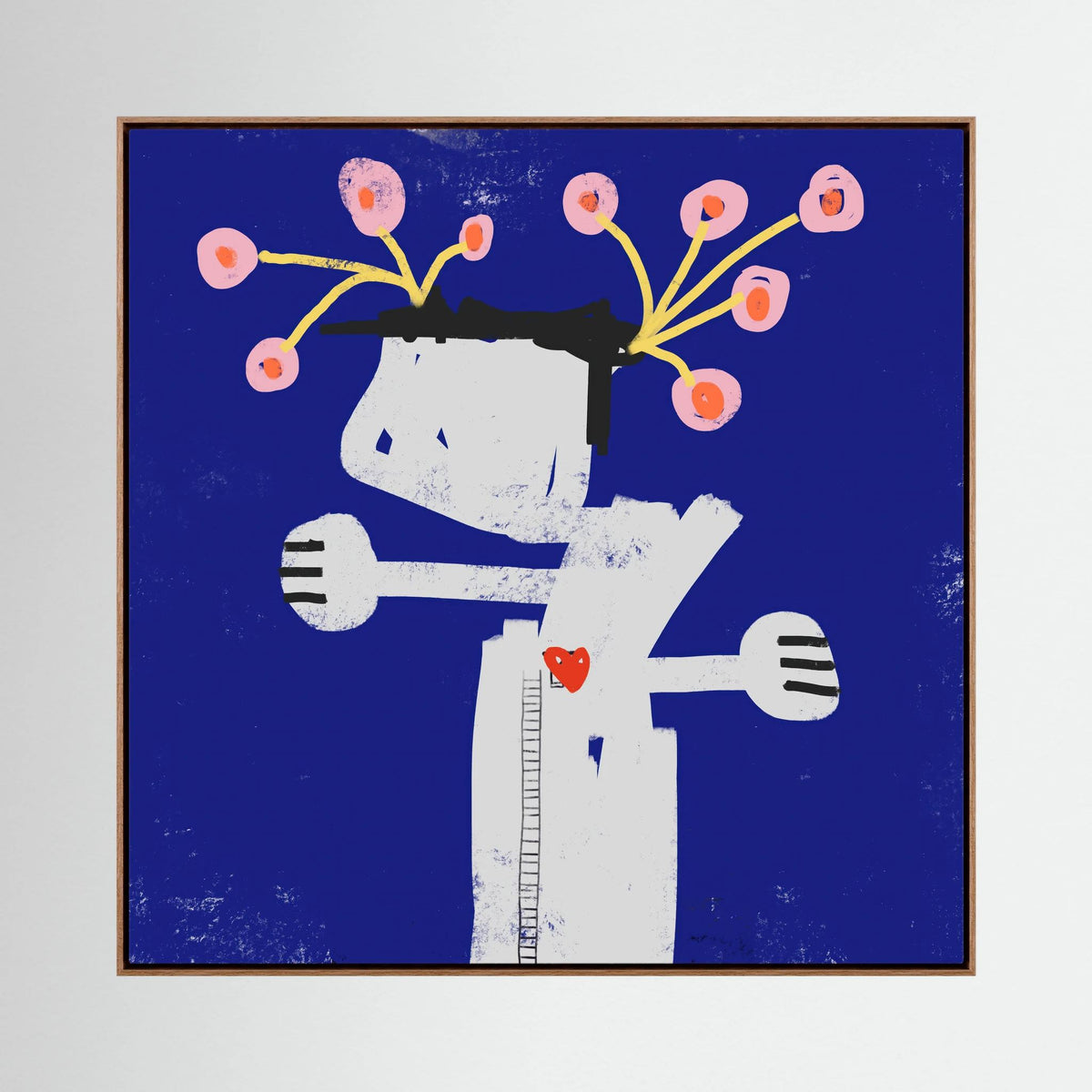 Canvas Print: "What We Water Grows" (Colored Frame)