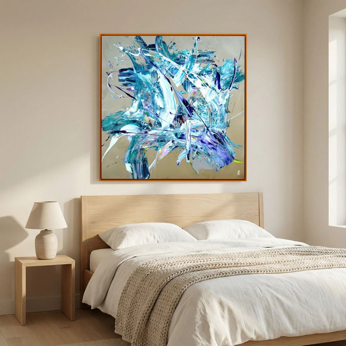 Canvas Print: "Less Is More #23" (Colored Frame)