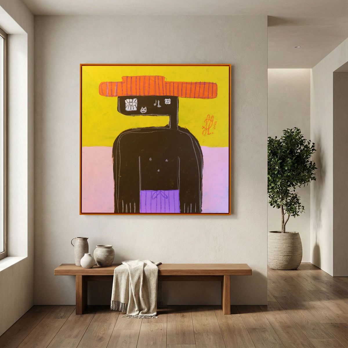 Canvas Print: "Benjamin" (Colored Frame)