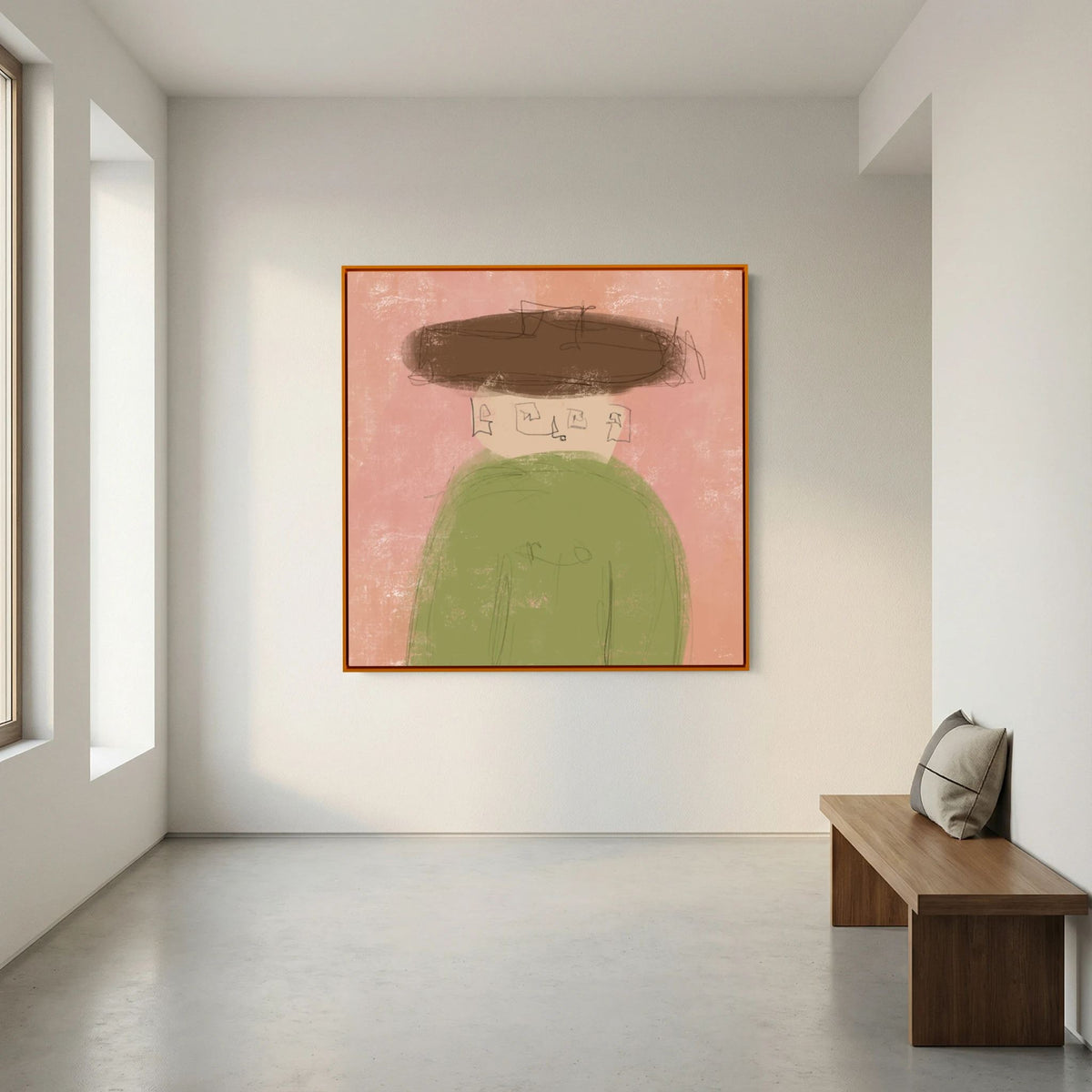 Canvas Print: "Whisper" (Colored Frame)