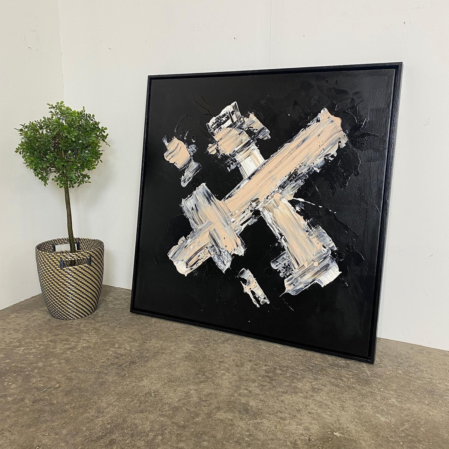 Maleri: "Less is More #51" 105 x 105 cm
