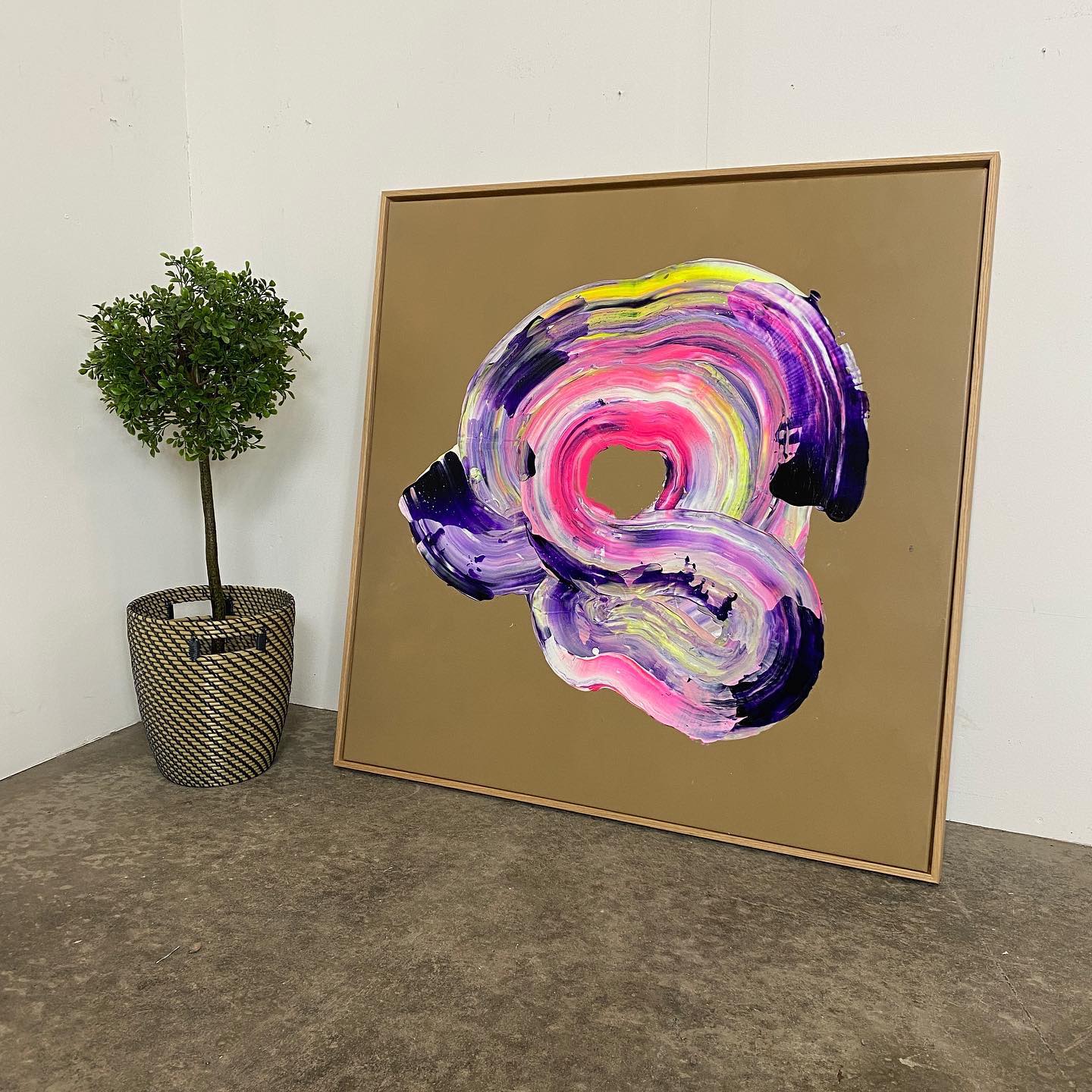 Maleri: "Minds #1" 105 x 105 cm