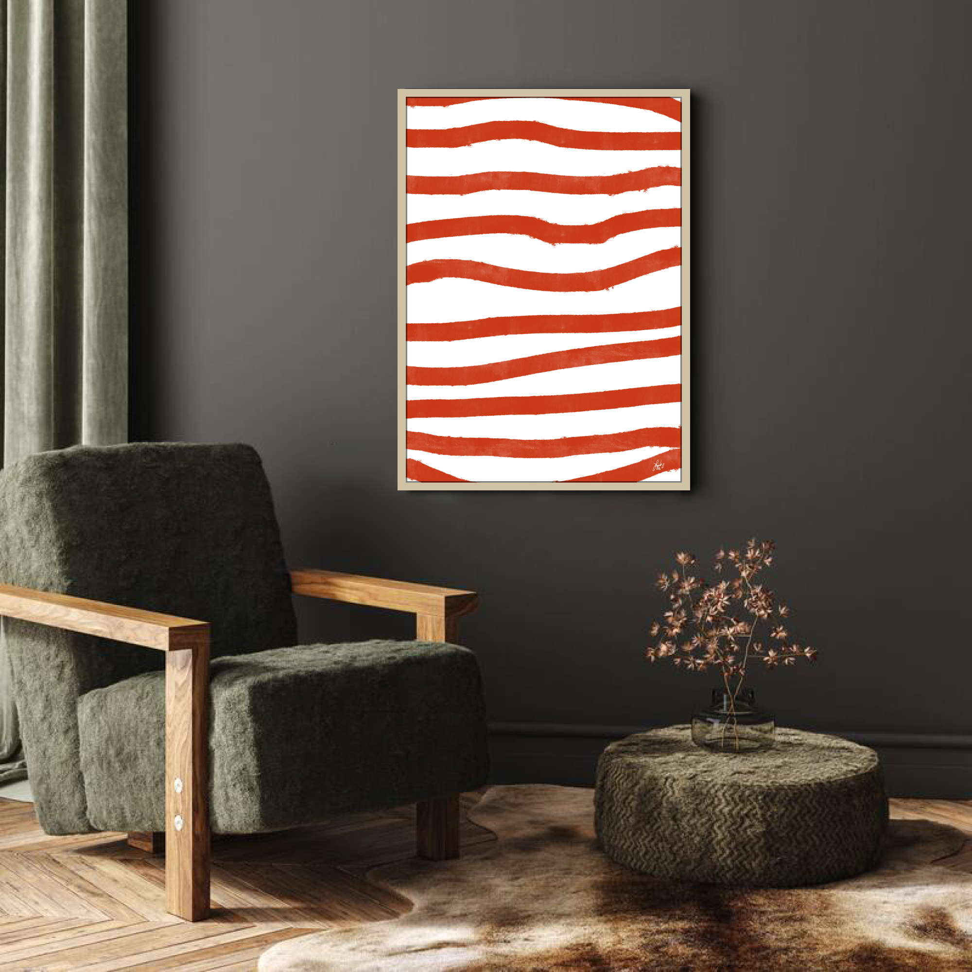 Canvas Print: "Red Stripes"