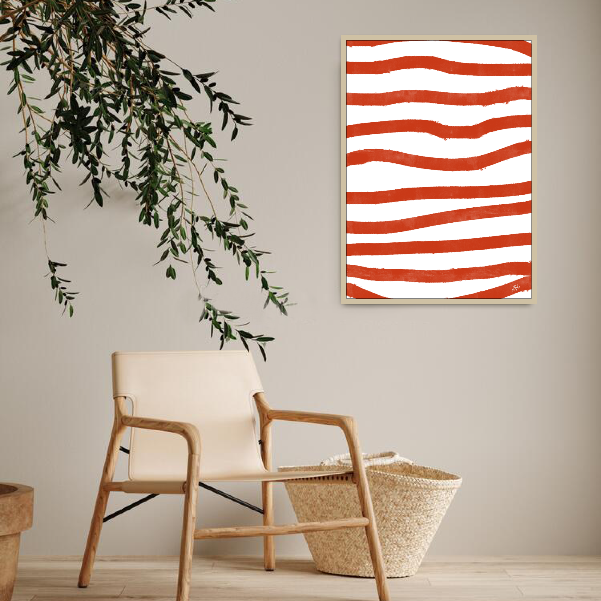 Canvas Print: "Red Stripes"