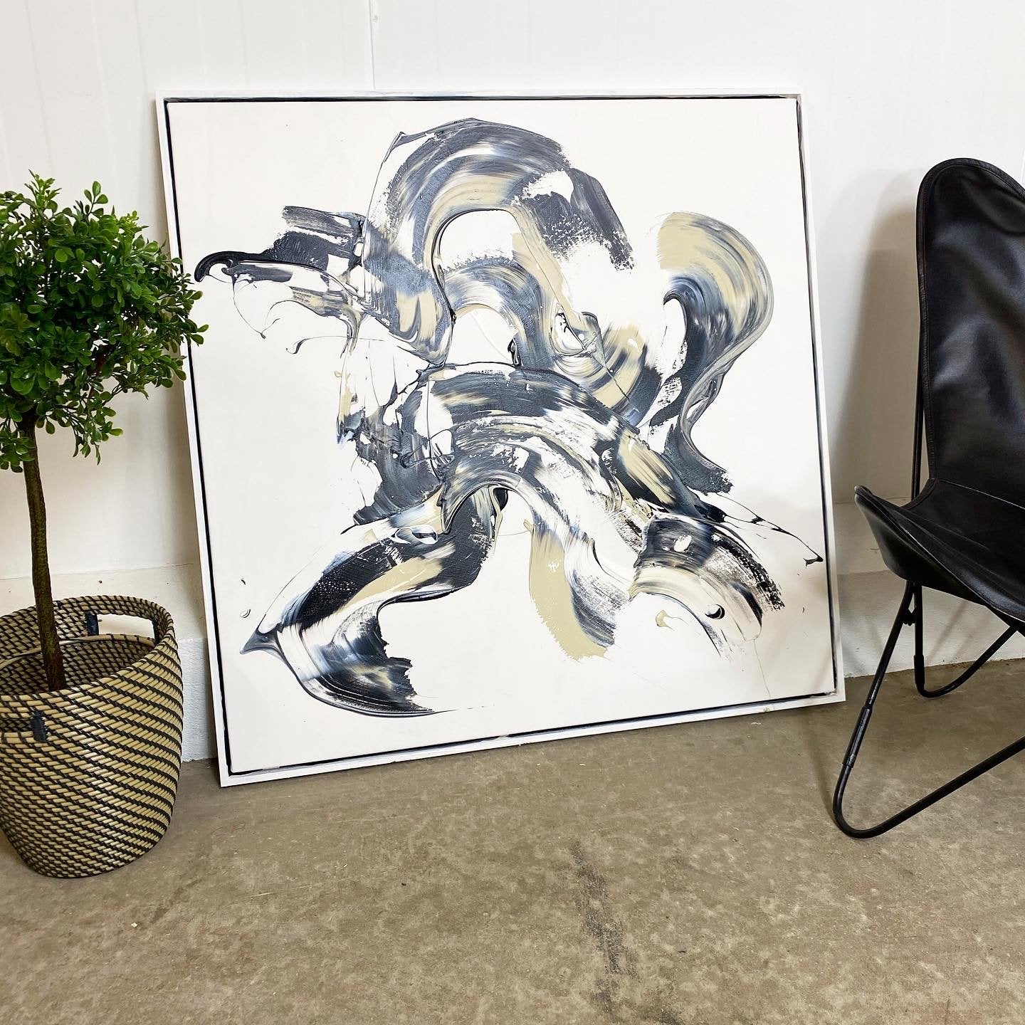Maleri: "Less Is More #4" 100 x 100 cm