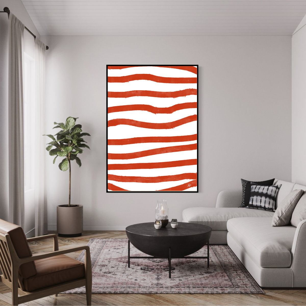 Leinwandbild: „Red Stripes“