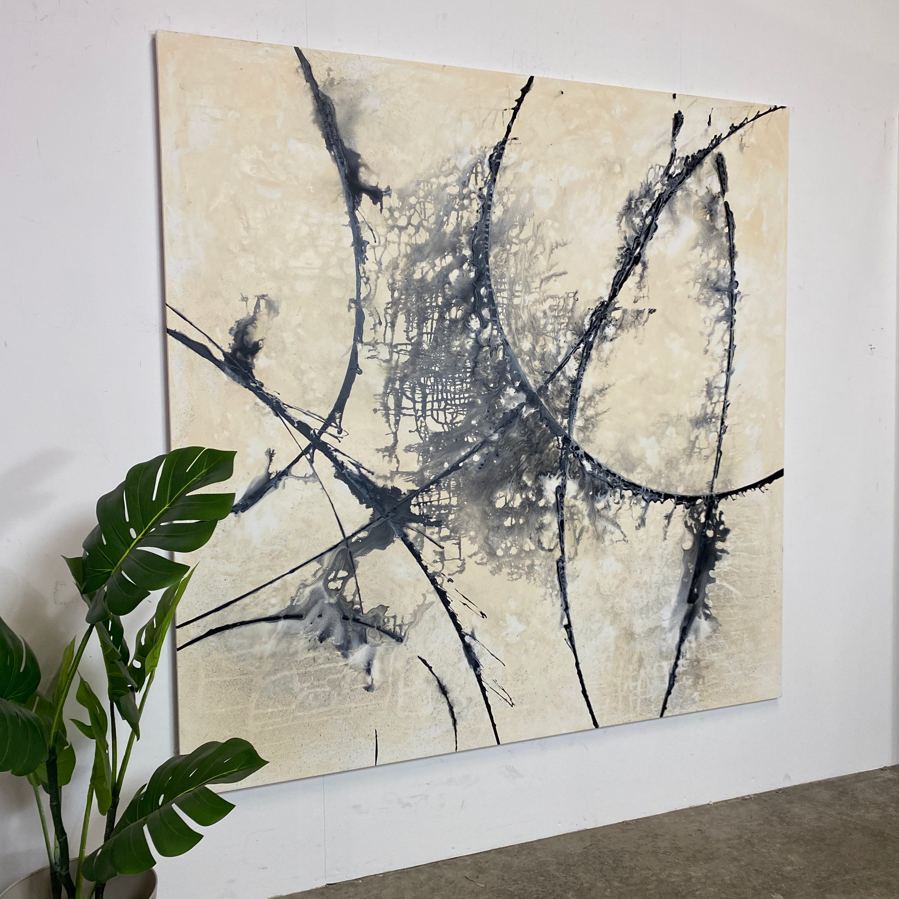 Maleri: "Less Is More #24" 150 x 150 cm