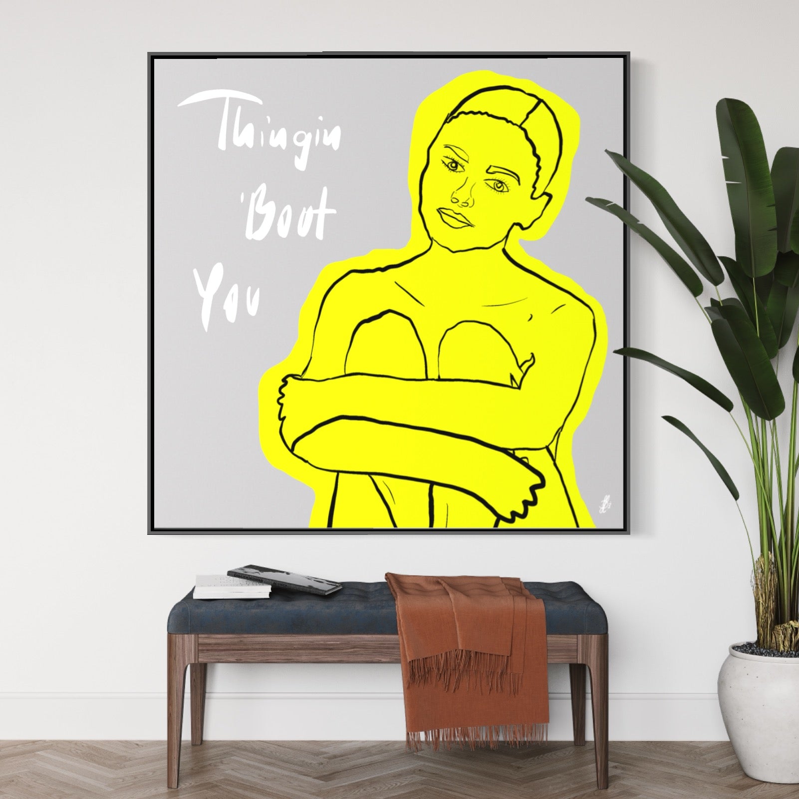 Canvas print: "Thinkin Bout You"