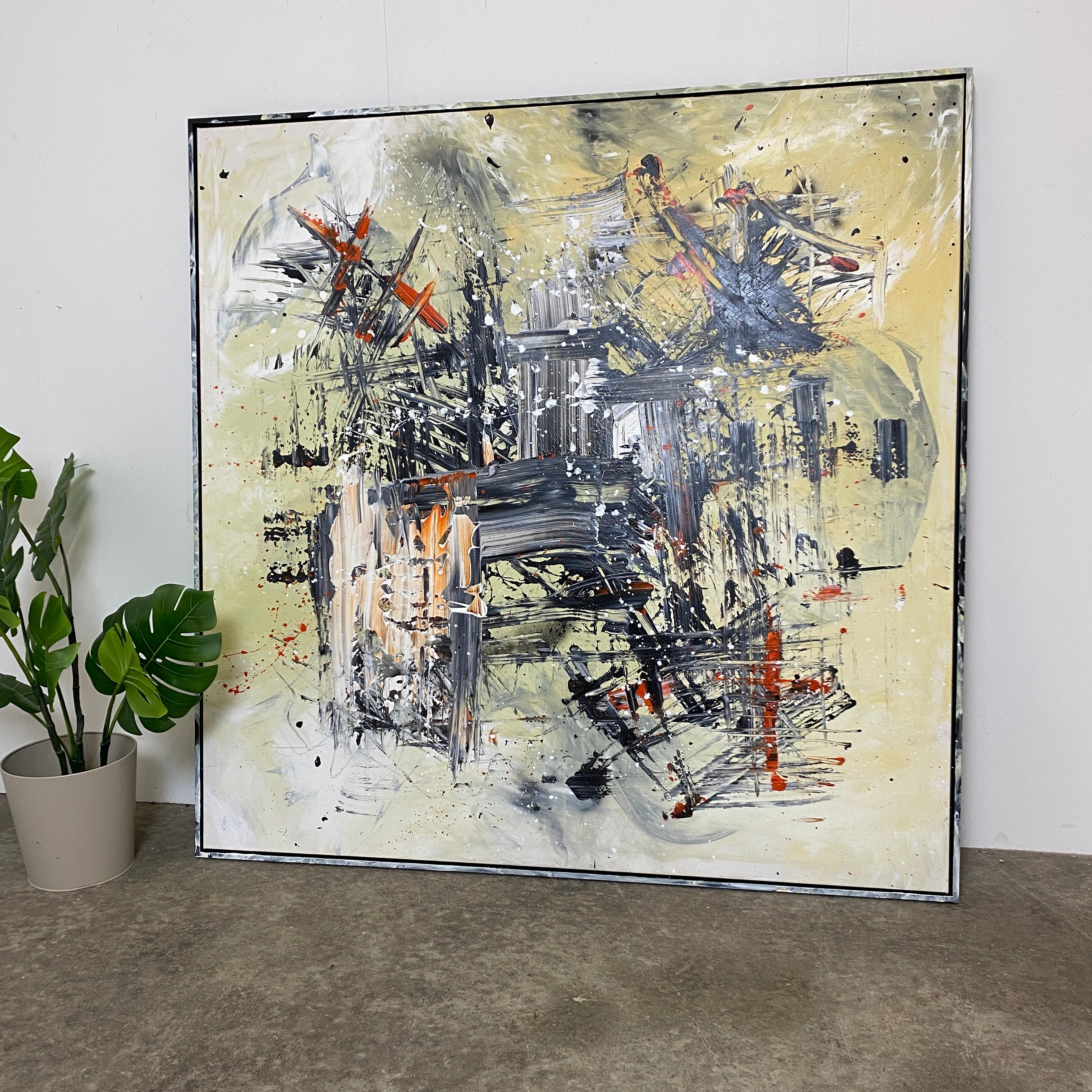 Painting: "Made With Anonym #2" 150 x 150 cm