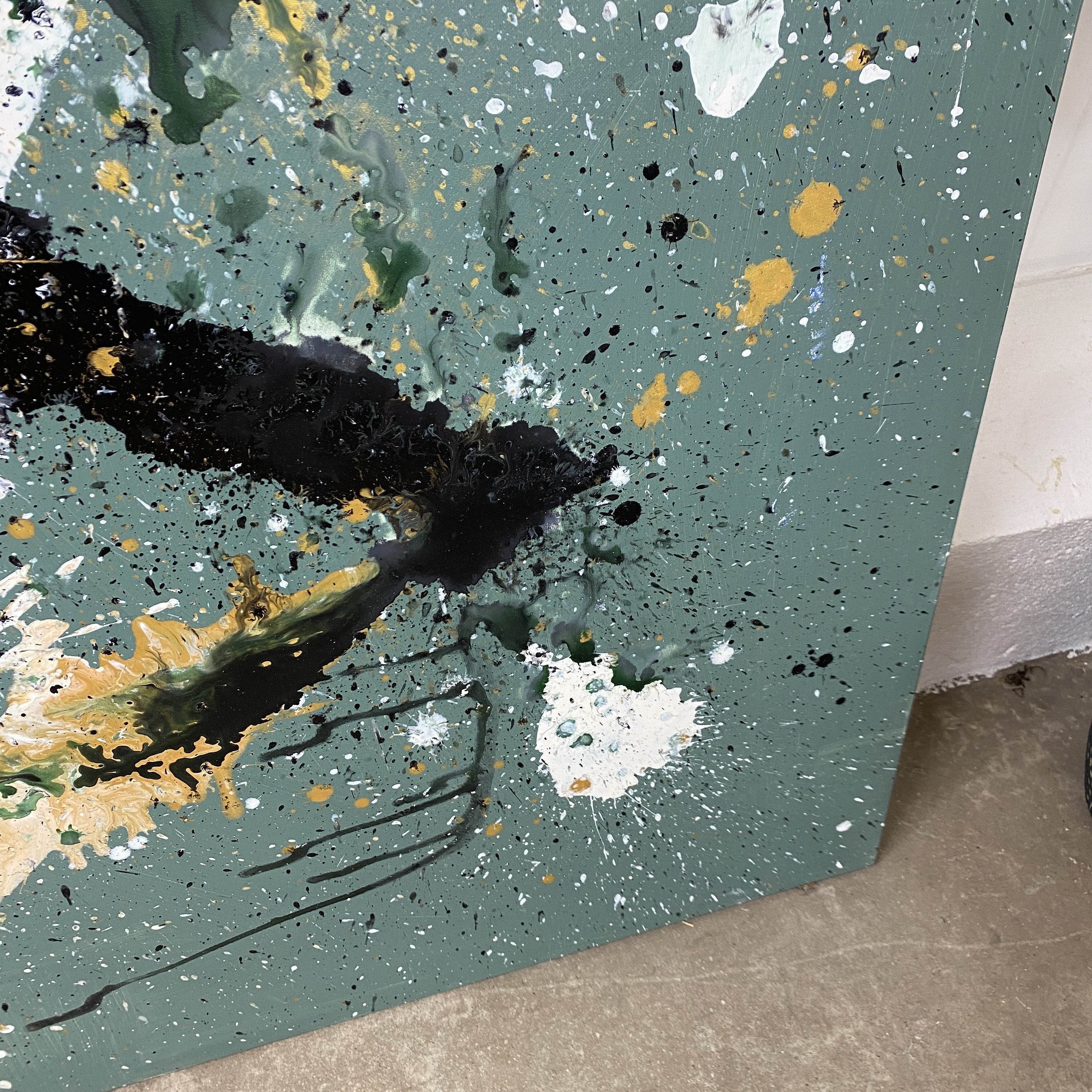 Maleri: "Wild Greyn #1" 180 x 100 cm