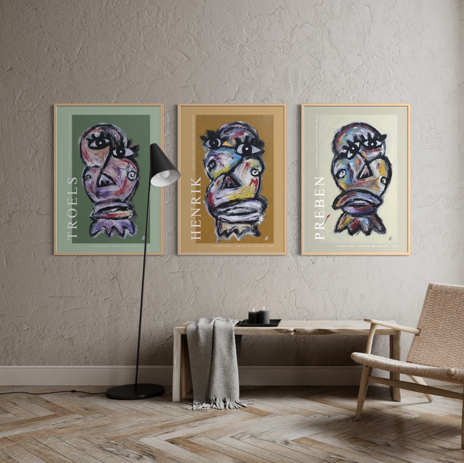 Art Wall 2 (3 Posters) - Poster troels, Poster henrik, Poster preben