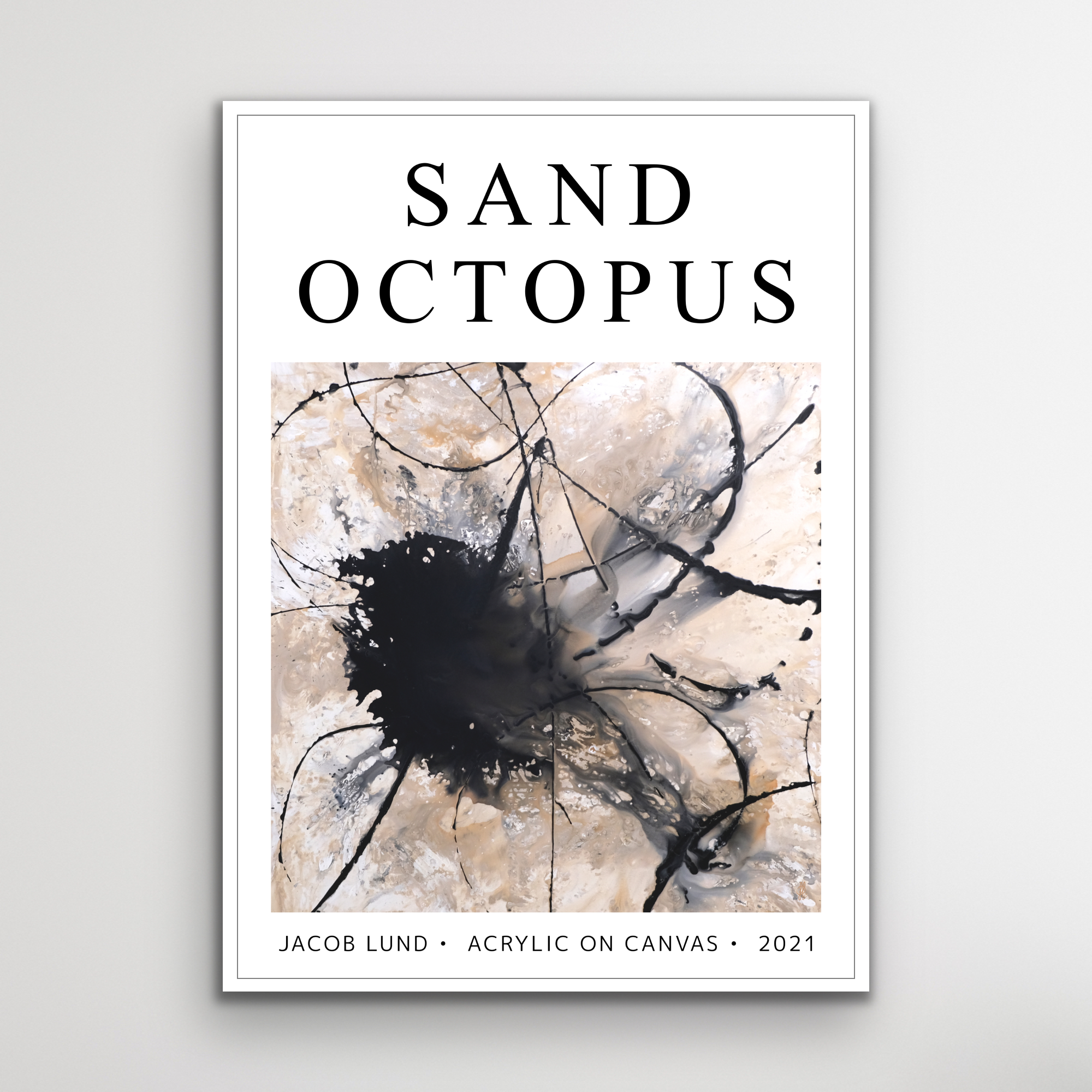 Poster: "Sand Octopus" (White background)