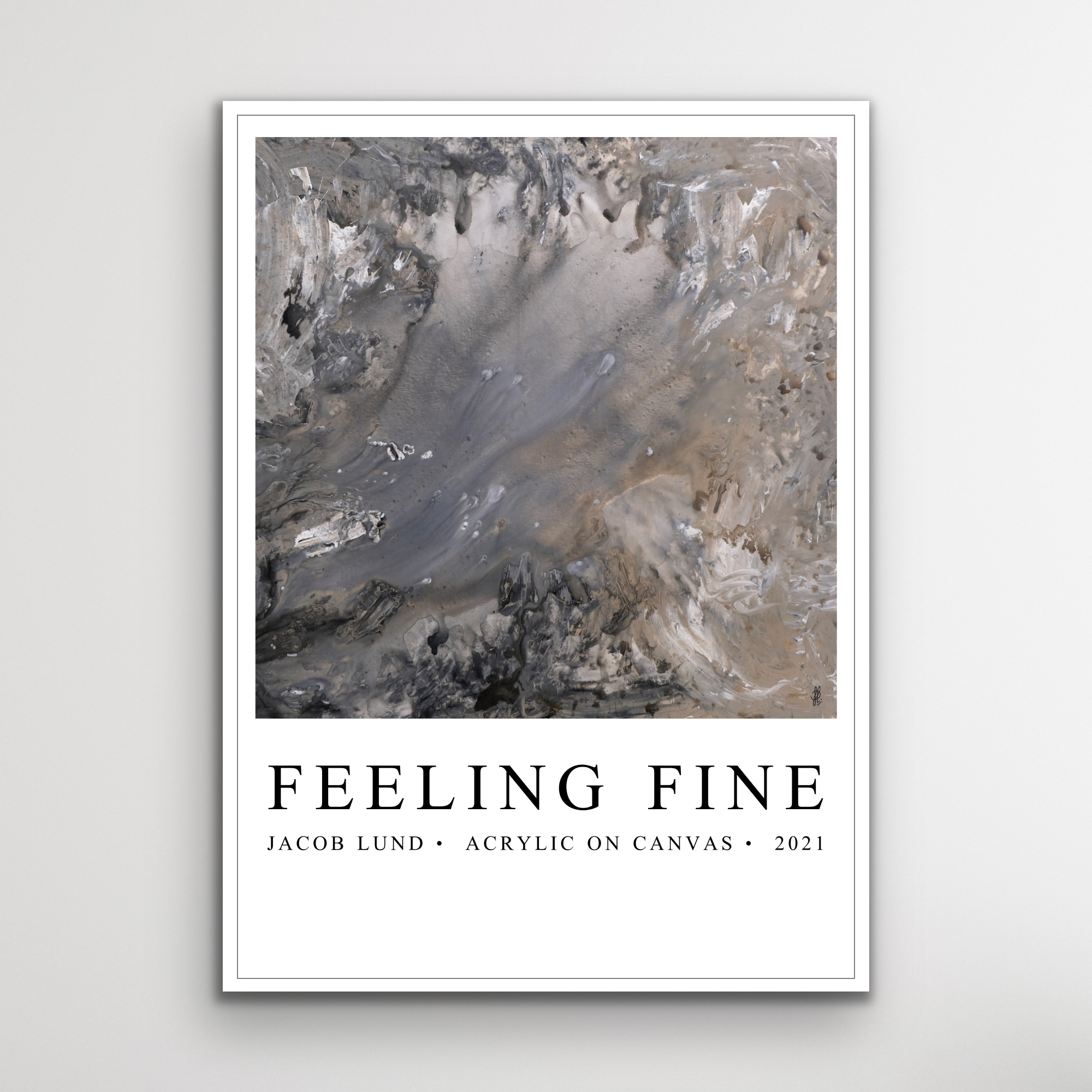 Plakat: "Feeling Fine" (hvid baggrund)