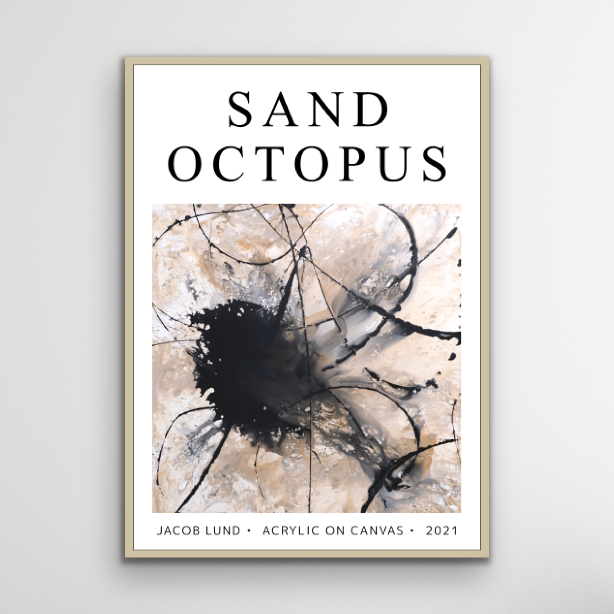 Plakat: "Sand Octopus" (hvid baggrund)