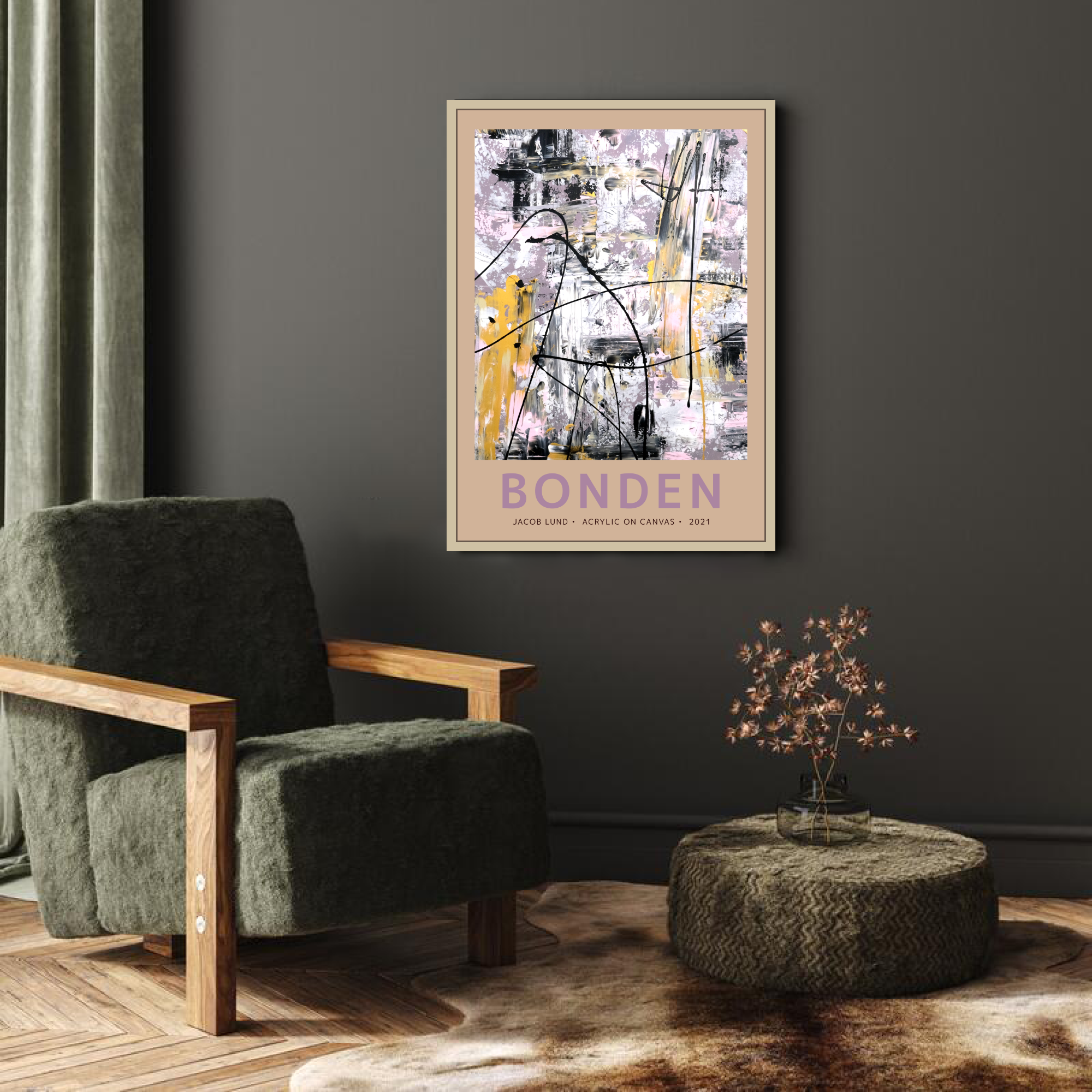 Poster: "Bonden" (brun kant)