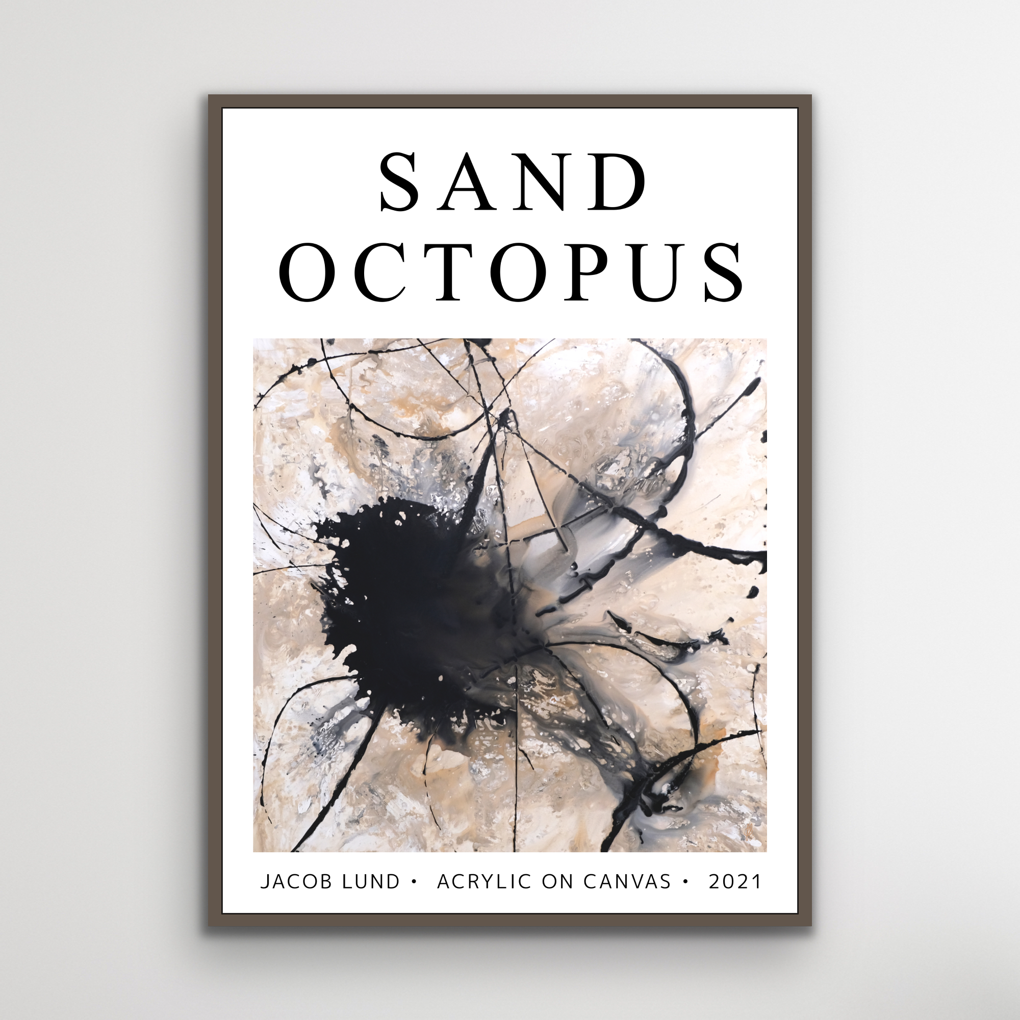 Plakat: "Sand Octopus" (hvid baggrund)