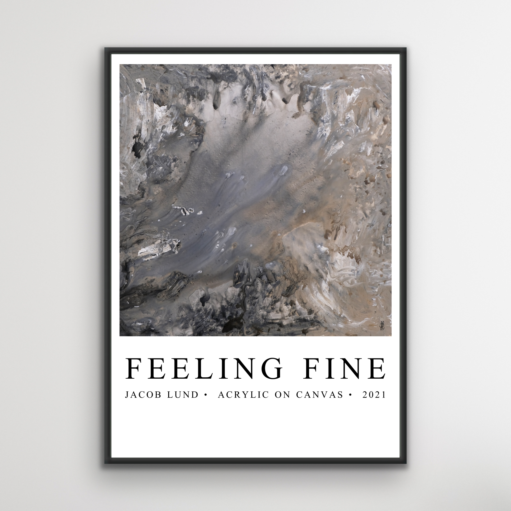 Plakat: "Feeling Fine" (hvid baggrund)