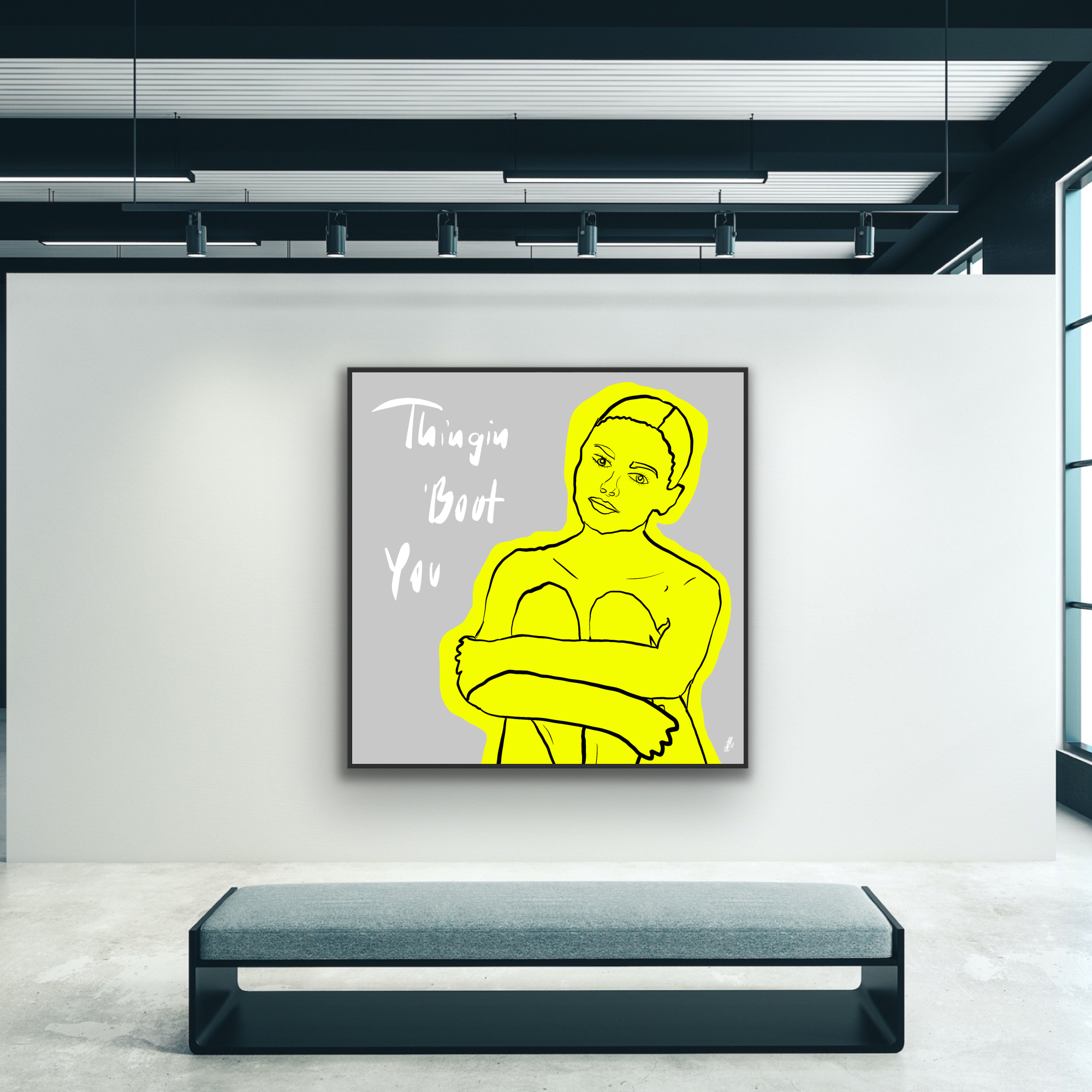 Canvas print: "Thinkin Bout You"