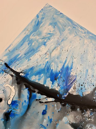 Gemälde: "Blauer Oktopus" 180 x 150 cm