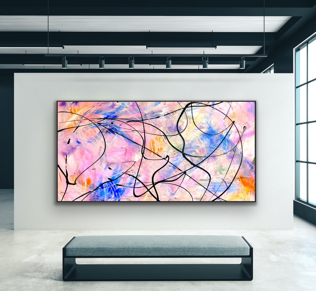 Canvas print: "Pink Shadows" (Rectangle)