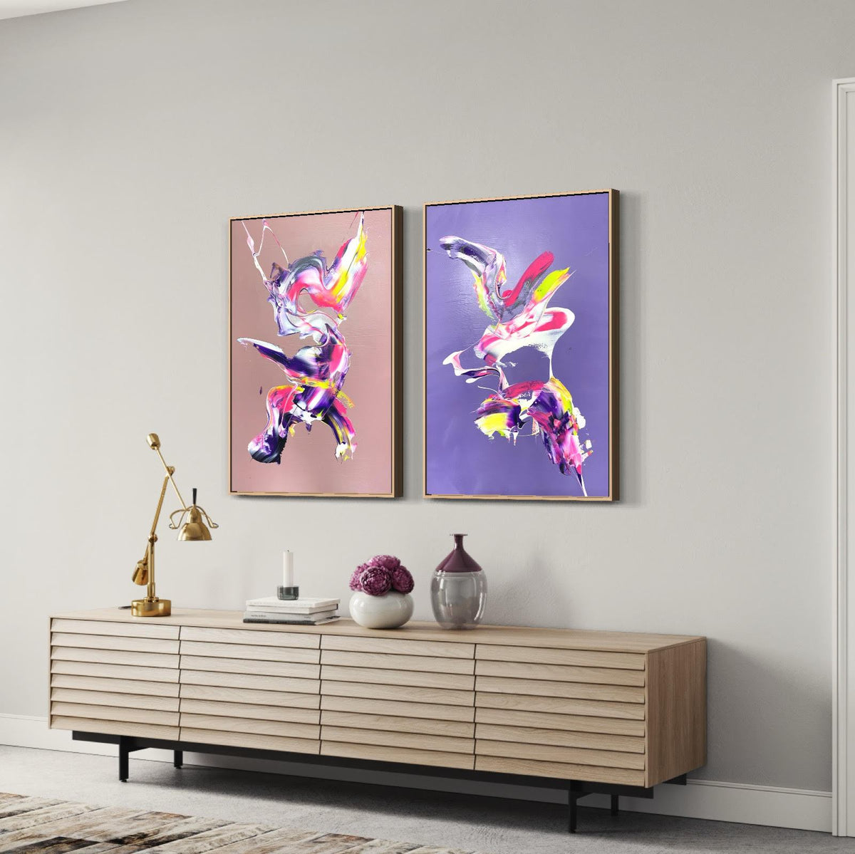 Art Wall 4 (2 Canvas Prints) - Less is more #25, Less is more #26
